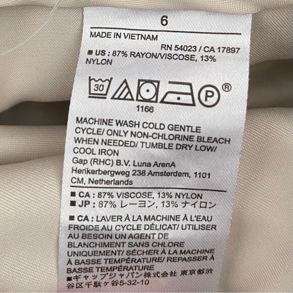 Banana Republic Pleated High Waist Wide Leg Black Cream Pants Nwot size 6 - Picture 7 of 9